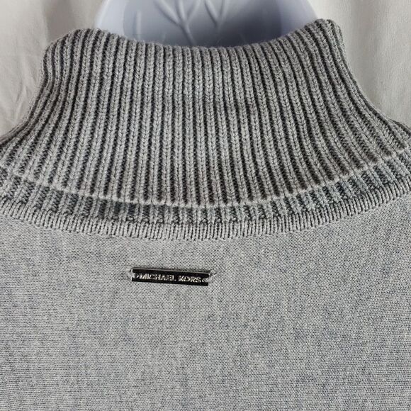 Michael Kors Women's Large Grey Turtleneck Poncho - Picture 8 of 13